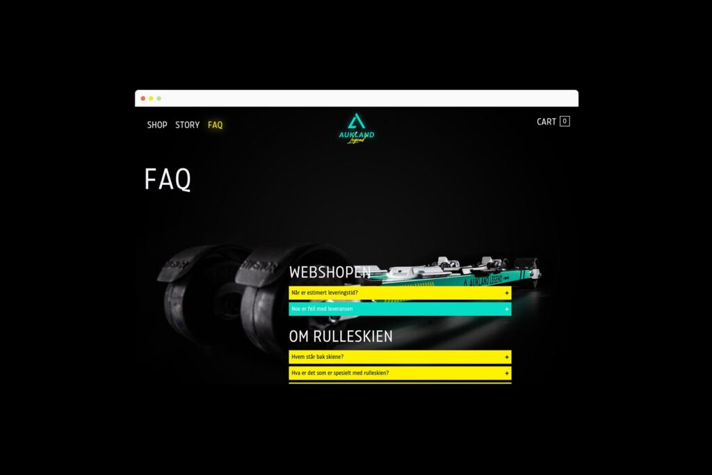 Aukland Legend - visuell profil og nettbutikk